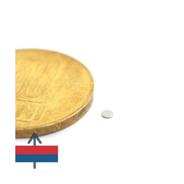 Неодимов магнит диск 2 x 0.3 мм 1