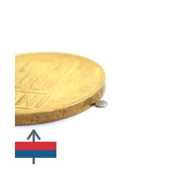 Неодимов магнит диск 2 x 0.3 мм 2