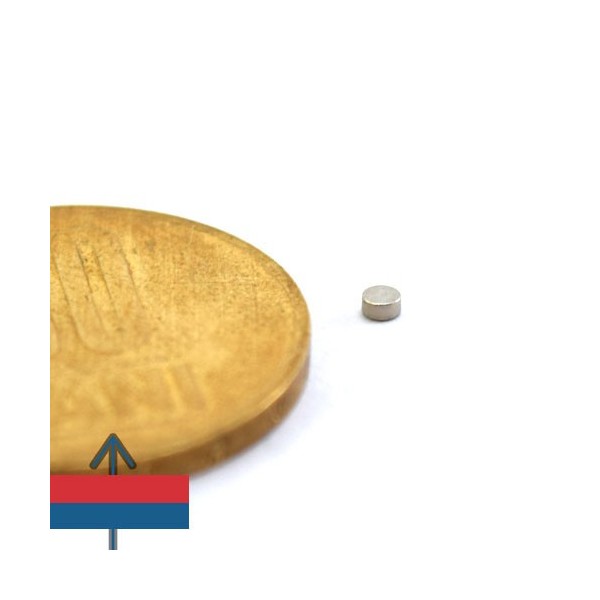 Неодимов магнит диск 2 x 0.1 мм 2