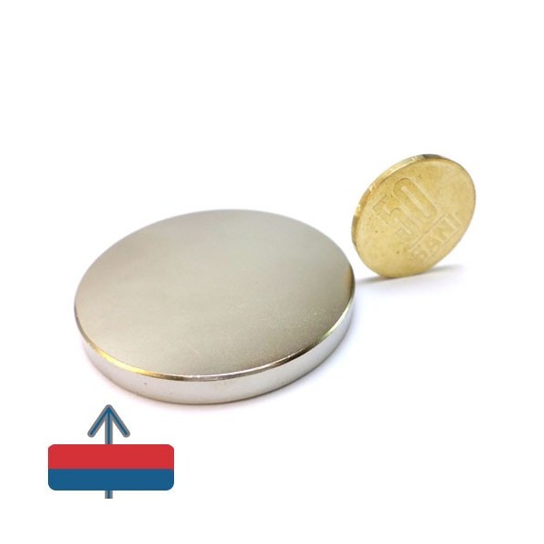 Неодимов магнит диск 45 x 0.5 мм 2