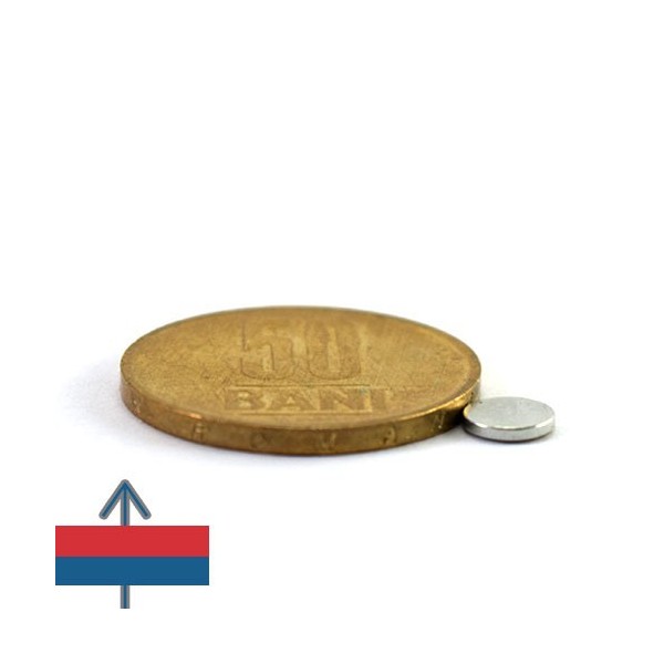 Неодимов магнит диск 6 x 1 мм 10