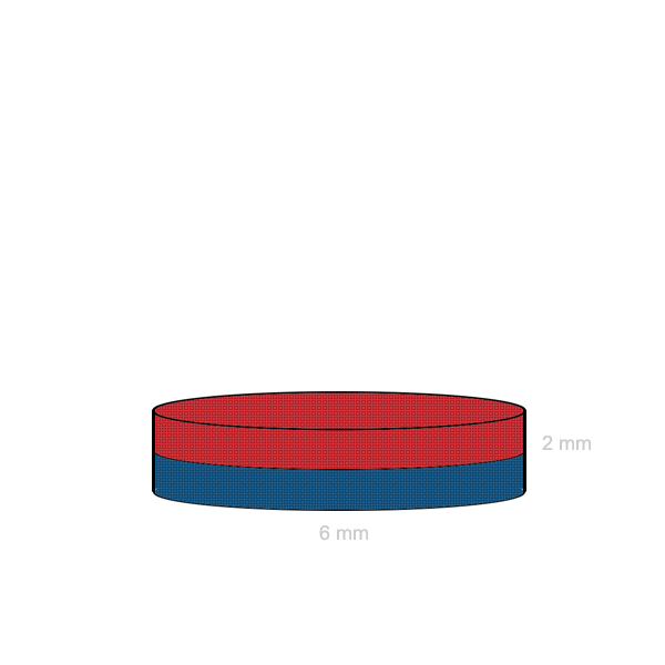 Magnet neodim disc 06 x 02 mm C