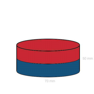 Magnet neodim disc 70 50 mm C