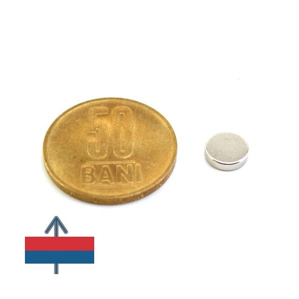 Неодимов магнит диск 8 x 0.2 мм 3