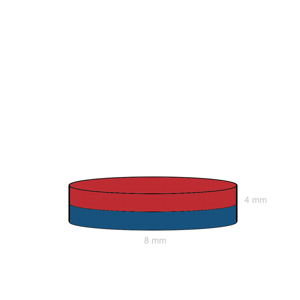 Magnet neodim disc 08 x 04 mm C