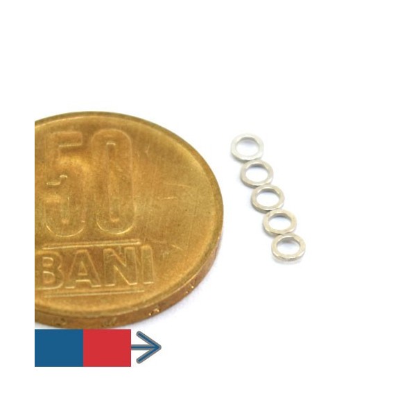 Неодимов магнит пръстен 3 x 2 x 5 мм 4