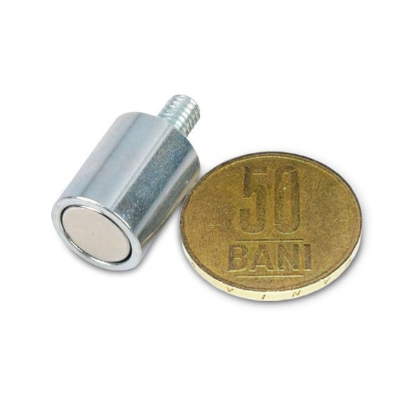 Magnet neodim oala D13 mm cu filet exterior 2