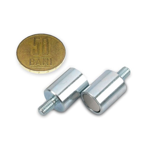 Magnet neodim oala D13 mm cu filet exterior 1