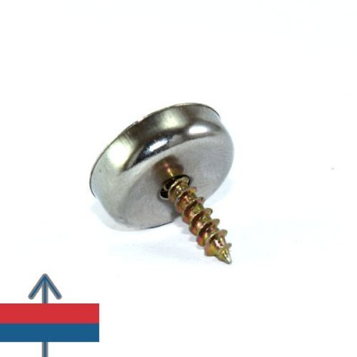 Magnet neodim oală D 16 mm cu gaură și șanfren cu șurub introdus