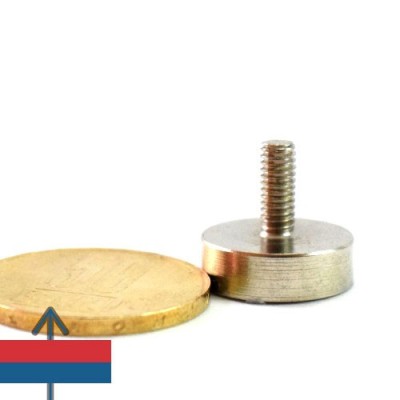 Magnet neodim oala D16 mm cu filet exterior 2