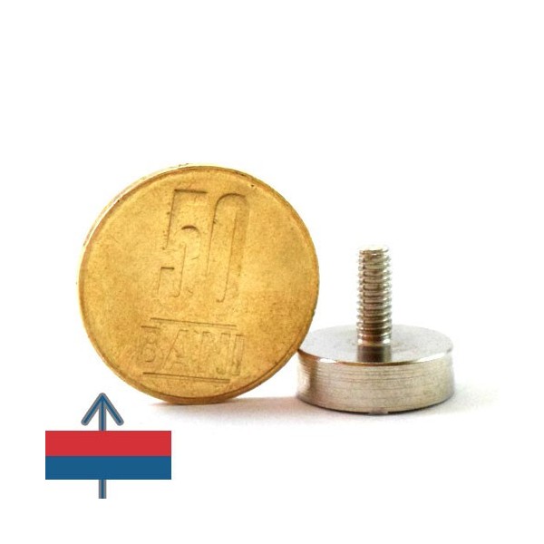 Magnet neodim oala D16 mm cu filet exterior 3