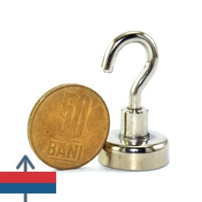 Magnet neodim oala D20 mm cu carlig 6