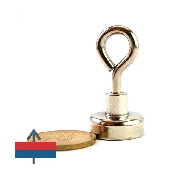 Неодимов магнит купичка D20 мм с пръстеновидна кука 2