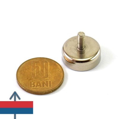 Magnet neodim oala D20 mm cu filet exterior 1