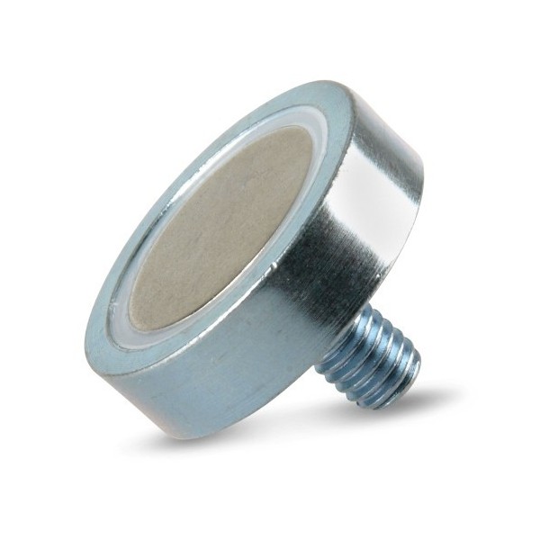 Неодимов магнит купичка D25 мм с външна резба 1