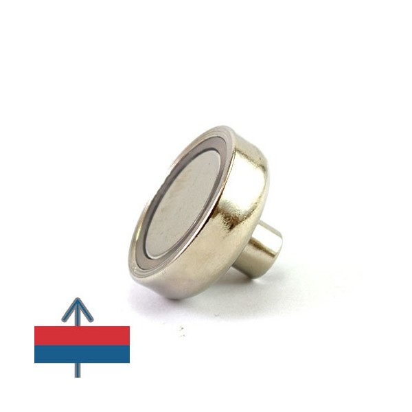Неодимов магнит купичка D25 мм с резбарен врат 4
