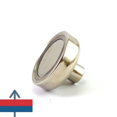 Magnet neodim oala D25 mm cu gat filetat 4