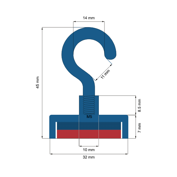 magnet neodim oala carlig 32 C