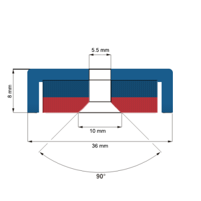 Magnet neodim oala D36 mm C