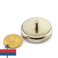 Неодимов магнит тенджера Ø42 мм с външна резба 1