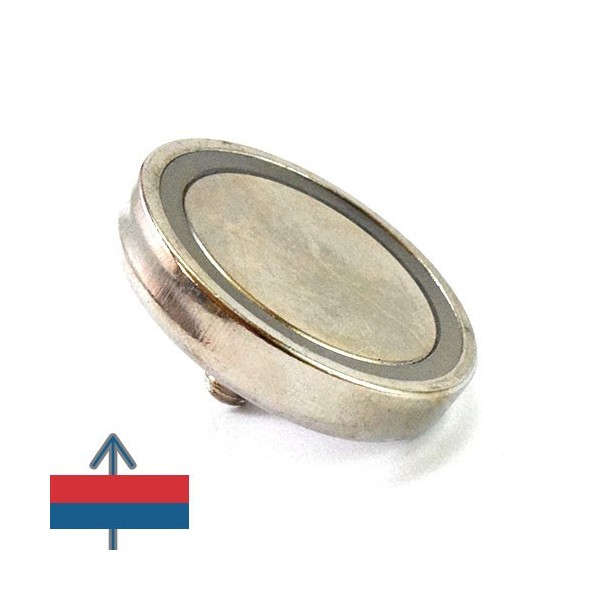 Неодимов магнит тенджера Ø42 мм с външна резба 5