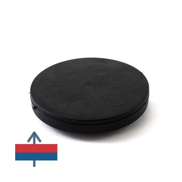 Magnet neodim oala D43 mm cauciucat cu gat filet interior 3