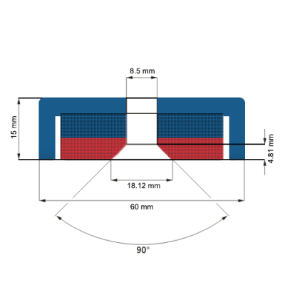 Magnet neodim oala D60 mm C