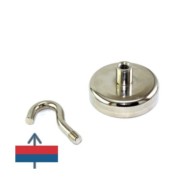 Magnet neodim oala D60 mm cu carlig 4