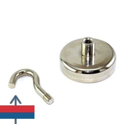 Magnet neodim oala D60 mm cu carlig 4