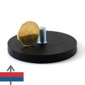 Неодимов магнит тенджера Ø66 мм с каучуково покритие и външна резба 3