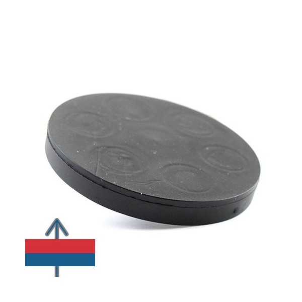 Magnet puternic oală D 66 mm cauciucat cu filet exterior