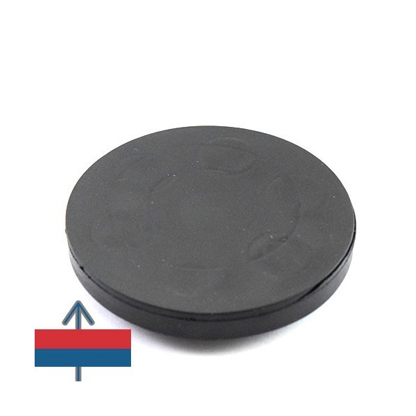 Magnet neodim oala D66 mm cauciucat gat filetat interior 4