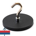 Неодимов магнит тенджера Ø88 мм с каучуково покритие и кука 5