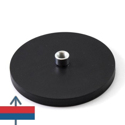 Magnet neodim oala D88 mm cauciucat gat filet interior 5