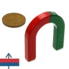 Феритна подкова 42 x 38 x 7 mm червена / зелена за експерименти 2