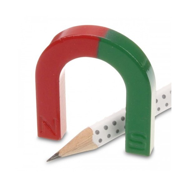 Феритна подкова 42 x 38 x 7 mm червена / зелена за експерименти