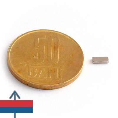 Magnet neodim bloc 5 x 2 x 1 mm cu magnetizare