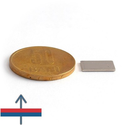 Magnet neodim bloc 12 x 7 x 0,8 mm - N38SH cu magnetizare
