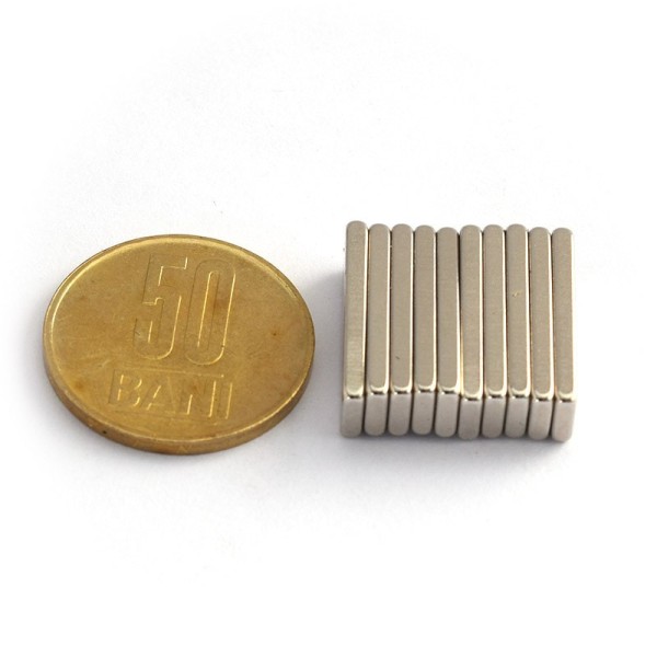 Magnet neodim bloc 20 x 4 x 0,5 mm - N35 grup