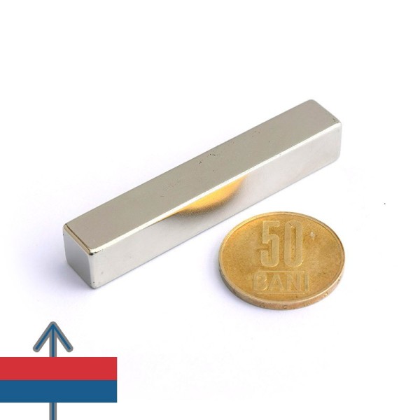 Magnet neodim bloc 60 x 10 x 10 mm - N45 cu magnetizare