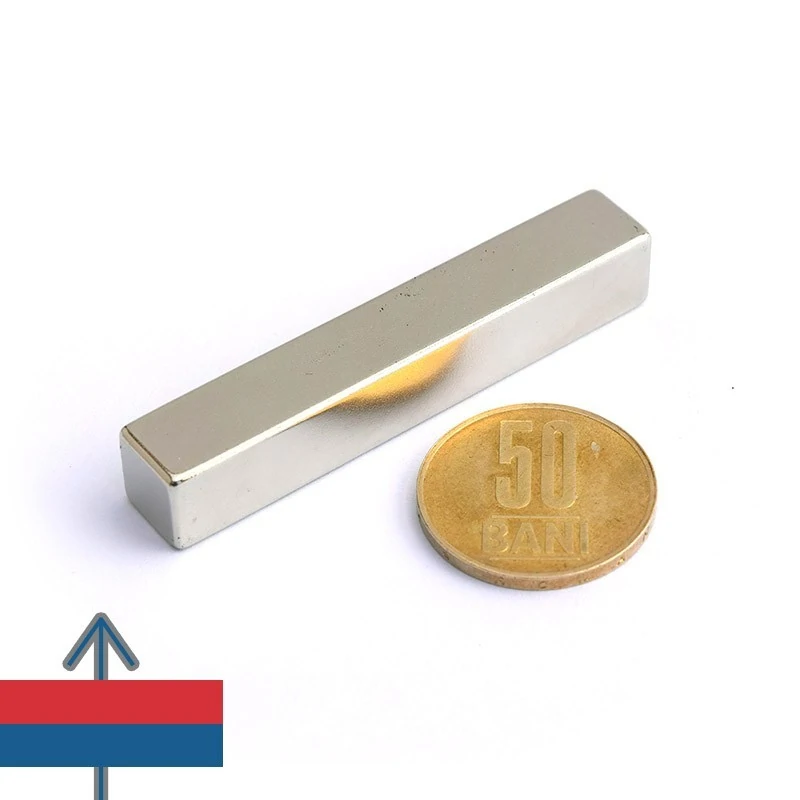 Magnet neodim bloc 60 x 10 x 10 mm - N45 cu magnetizare