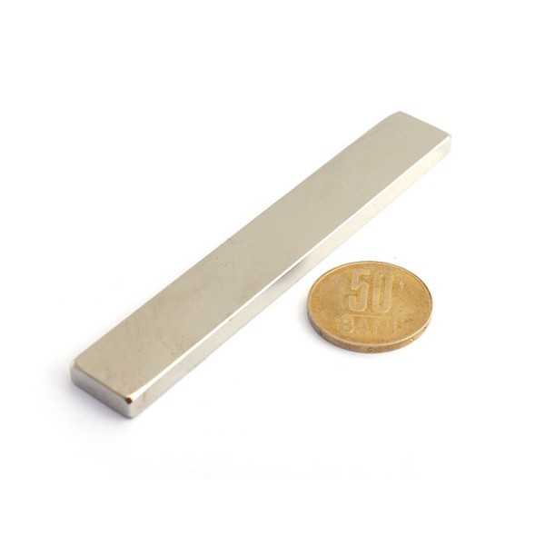 Magnet neodim bloc 100 x 15 x 5 mm - N45 orizontal