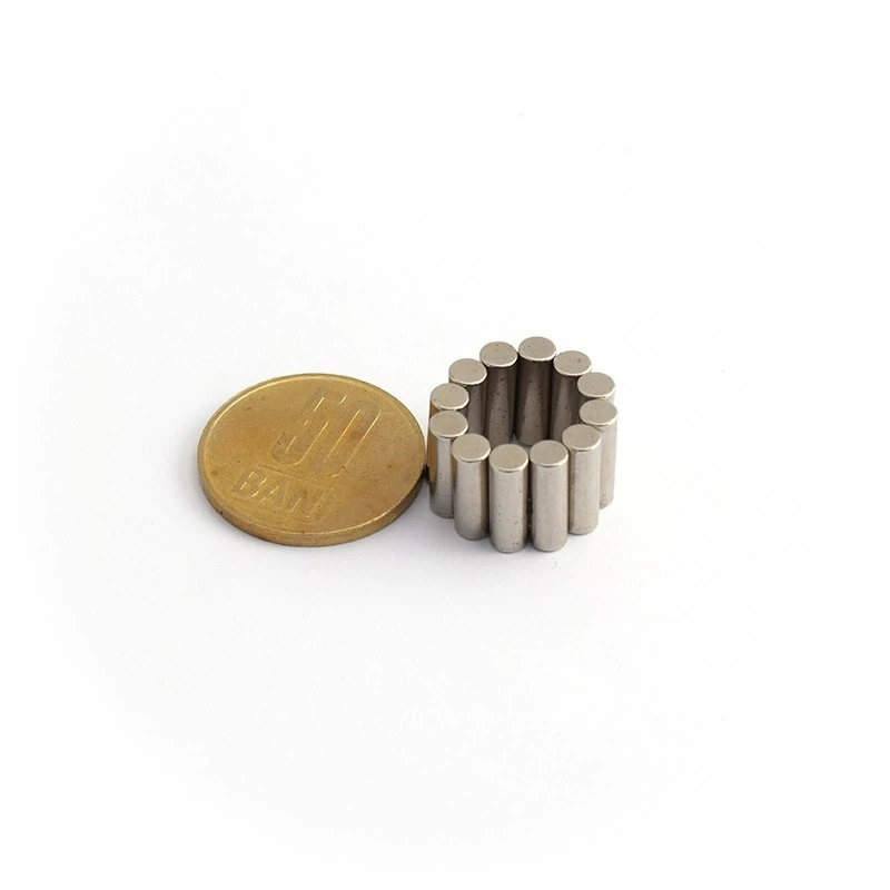 Magnet neodim cilindru 4 x 12 mm - N45 grup cerc