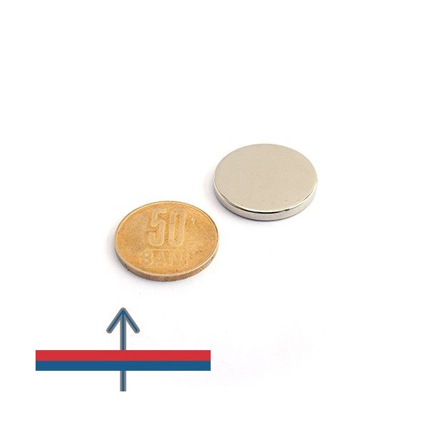 Magnet neodim disc 25 x 3 mm - cu magnetizare proportional
