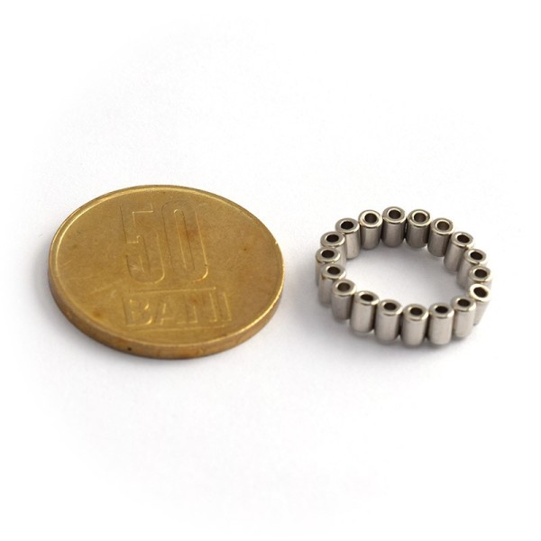 Magnet neodim inel 2,6 x 1,3 x 3,6 mm - N45 grup cerc