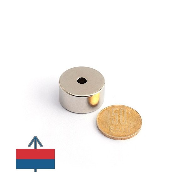 Неодимов магнит пръстен 25 x 5 x 13 мм - N45 с пропорционално намагнитване