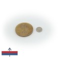 Неодимов магнит диск 8 x 1,5 мм с намагнитване