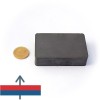 Magnet ferita bloc 75 x 50 x 18 mm cu magnetizare