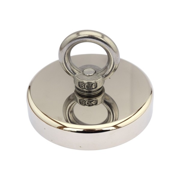 Неодимов магнит тенджера Ø90 мм с пръстеновиден кука