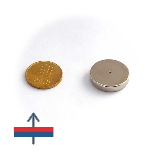 Неодимов магнит диск 50 x 25 мм - N45 с намагнитване